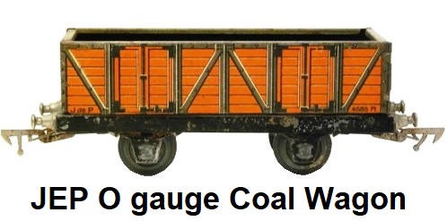 JEP 'O' gauge tinplate coal wagon