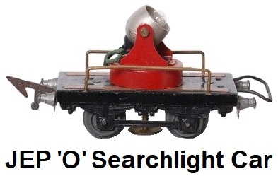 JEP 'O' gauge searchlight car