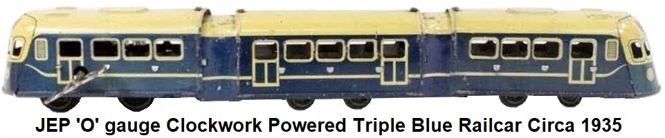 JEP 'O' gauge Autorail Triple vers 1935