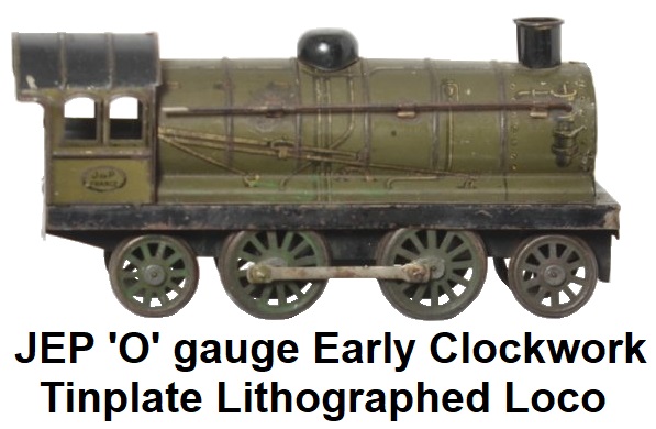 JEP J de P tinplate lithographed 'O' gauge clockwork steam outline loco