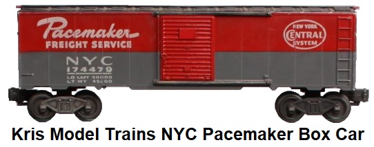 Kris Model Trains NYC Pacemaker box car #174479