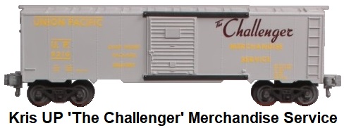 Kris Model Trains Union Pacific #9369 The Challenger Merchandise Service and Overnight Package Delivery box car