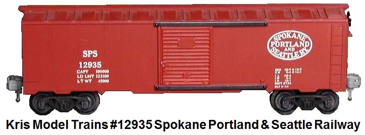 Kris Model Trains #12935 Spokane Portland & Seattle Railway box car