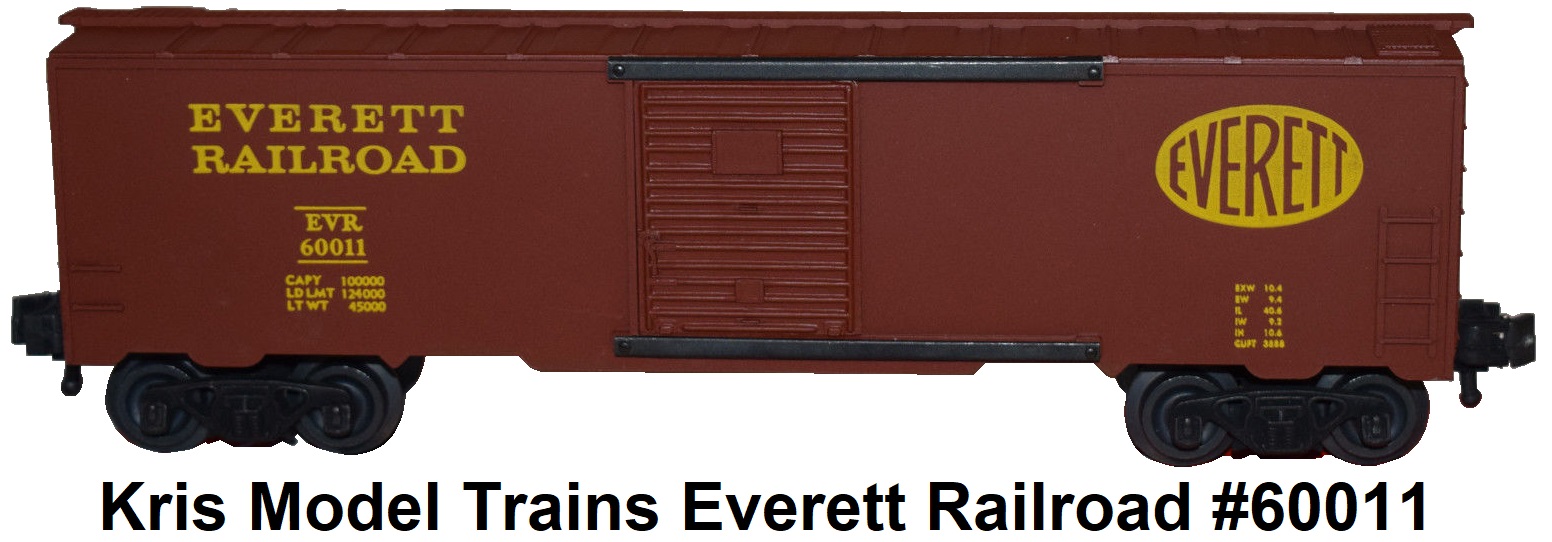 Kris Model Trains Everett Railroad #60011 box car