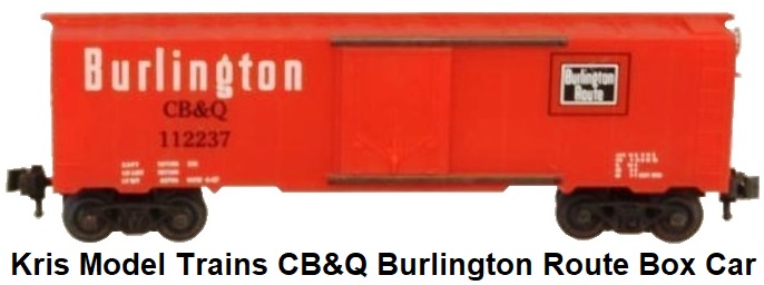 Kris Model Trains #48659 CB&Q Burlington Route box car