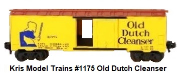 Kris Model Trains Old Dutch Cleanser box car
