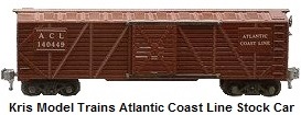 Kris Model Trains Atlantic Coast Line stock car
