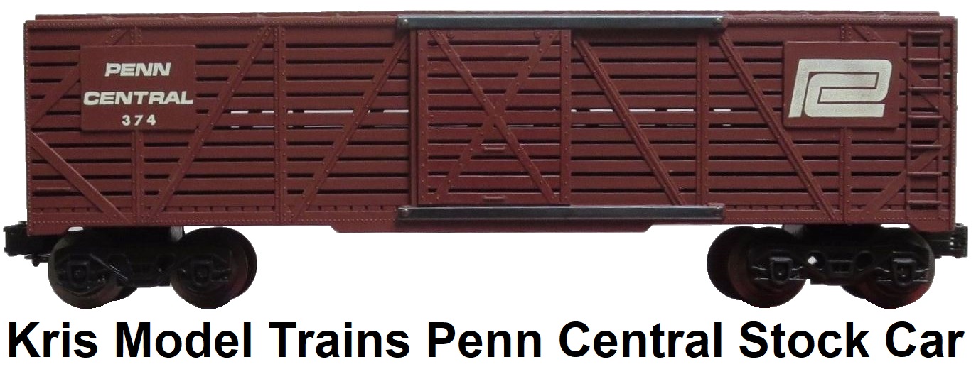 Kris Model Trains 'O' gauge Penn Central stock car