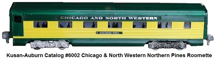 Kusan-Auburn catalog #6002 Chicago & North Western Northern Pines Roomette