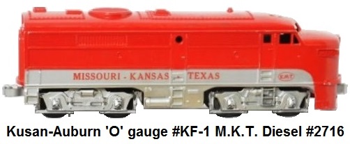 Kusan-Auburn 'O' gauge KF-1 M.K.T. powered A diesel #2716 Alco Engine