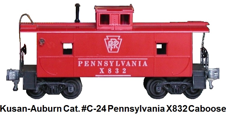 Kusan-Auburn 'O' gauge catalog #C-24 Pennsylvania X832 caboose