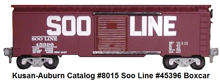 Kusan-Auburn catalog #8015 Soo Line #45396 box car