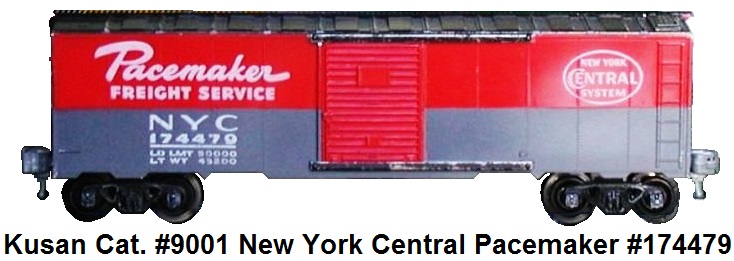 Kusan-Auburn catalog #9001 New York Central Pacemaker #174479 box car