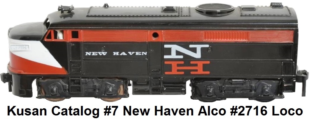 Kusan KMT Auburn Catalog #7 New Haven #2716 Alco Locomotive Engine in 'O' gauge