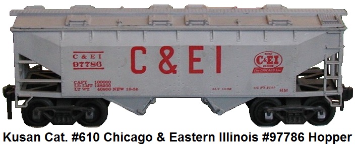 Kusan catalog #610 Chicago and Eastern Illinois #97786 covered hopper