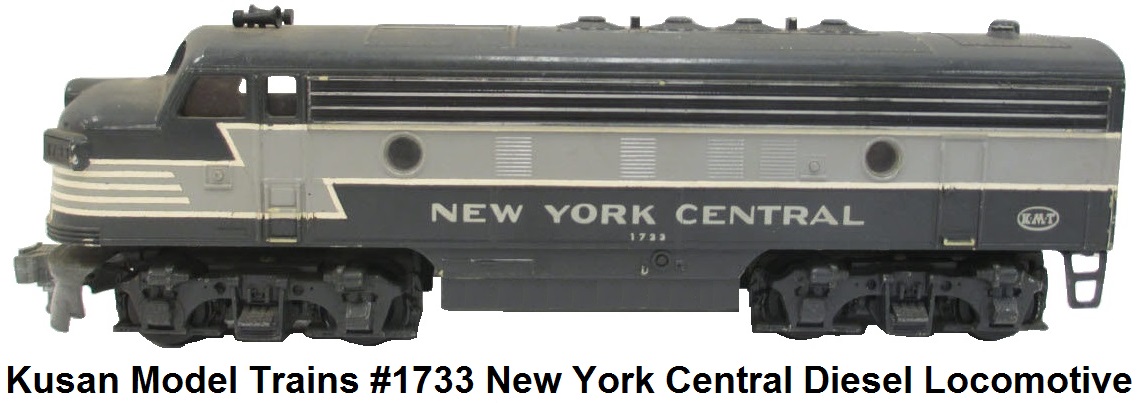 Kusan #1733 'O' gauge F-7 Diesel Locomotive in New York Central livery