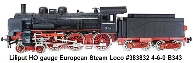 Liliput HO gauge European Steam Loco #383832 4-6-0 B343
