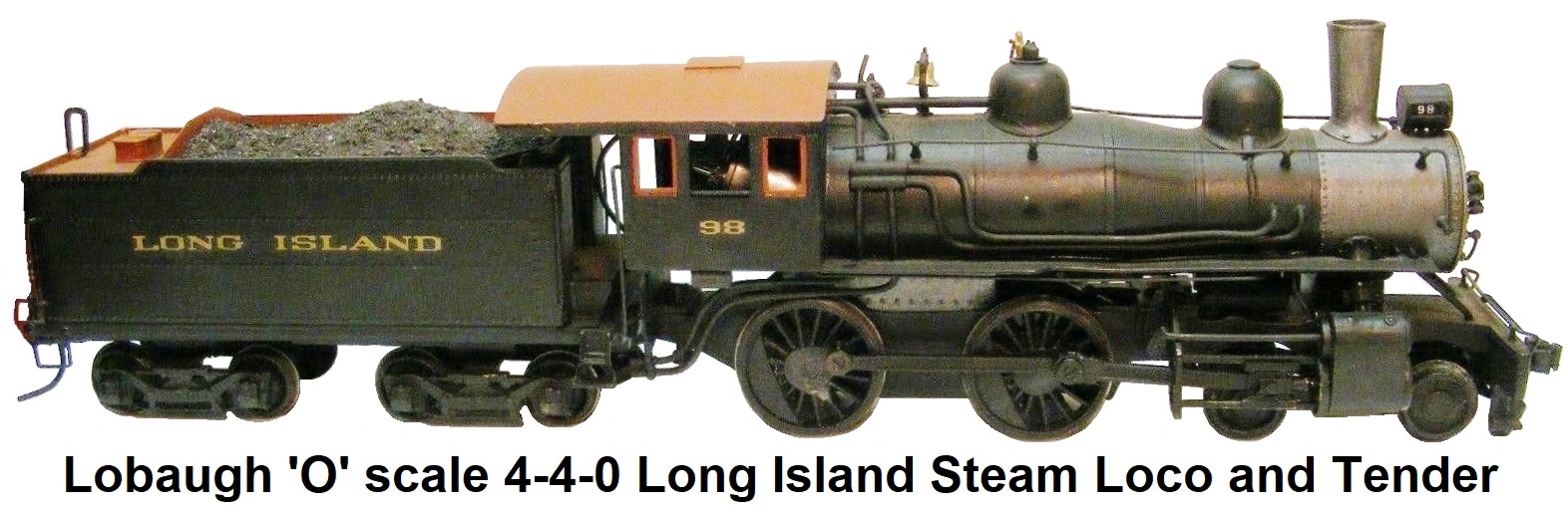 Lobaugh 'O' Scale 4-4-0 steam loco, first offered in the 1941 catalog