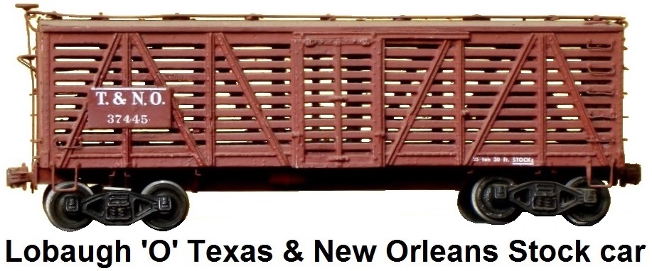 Lobaugh 'O' Scale 2-rail Kit-built Texas & New Orleans Stock car