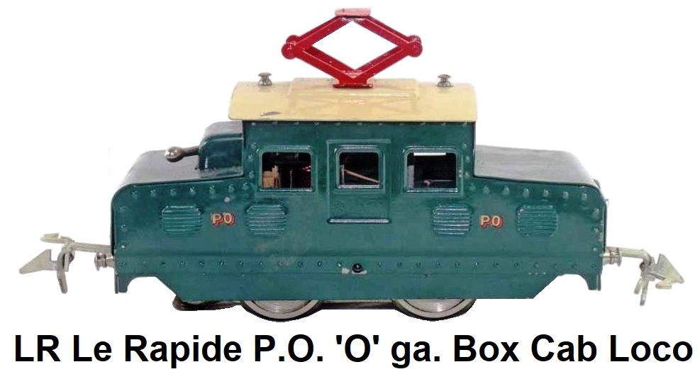 LR Le Rapide 'O' gauge P.O. Box Cab Locomotive