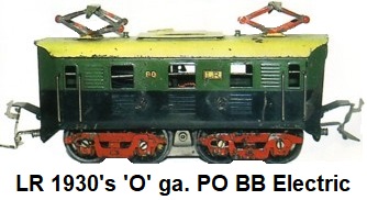 LR Le Rapide 'O' gauge 1930's PO BB Electric 25cm