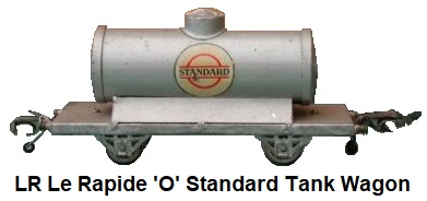 LR Le Rapide 'O' gauge Standard Oil Tank Wagon (silver)