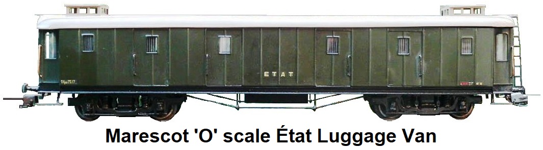 Marescot 'O' gauge État baggage van