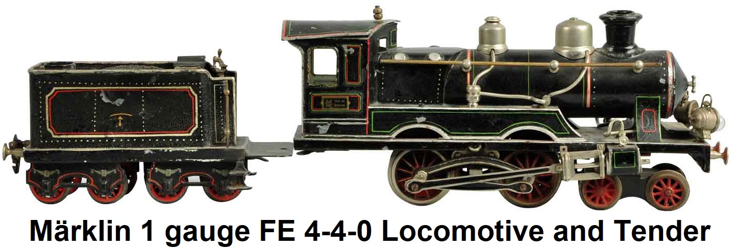 Märklin 1 gauge FE 4-4-0 locomotive and tender