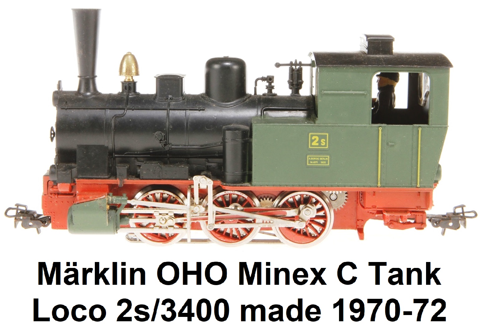 Märklin OHO gauge Minex C Tank Loco 2s/3400 from #3450 set made 1970-72