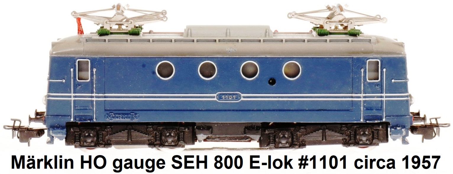 Märklin HO gauge SEH 800 electric locomotive #1101 circa 1957