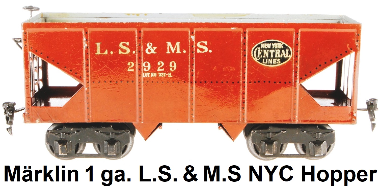 Märklin 1 gauge #2929 American Market L.S. & M.S NYC 2-bay hopper