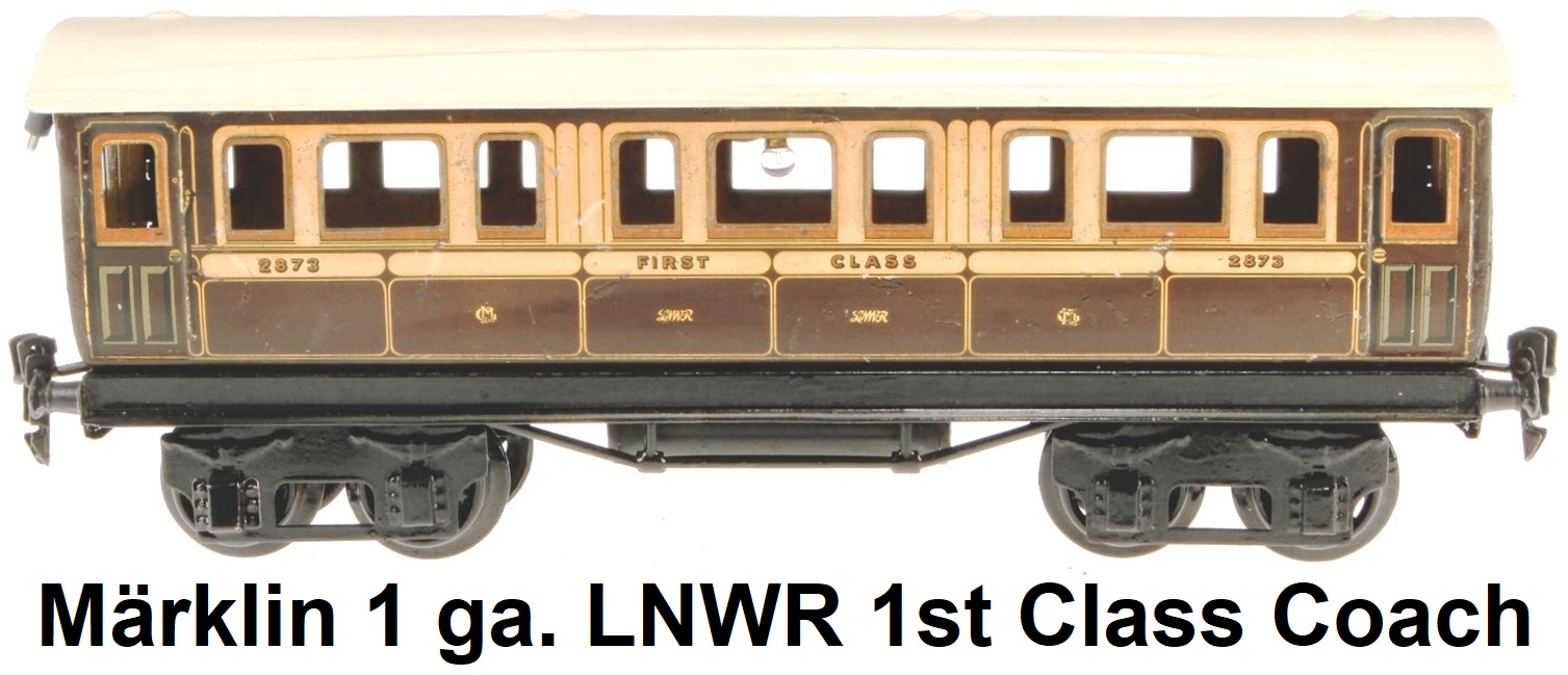 Märklin 1 gauge #2873 LNWR 1st class English Passenger coach