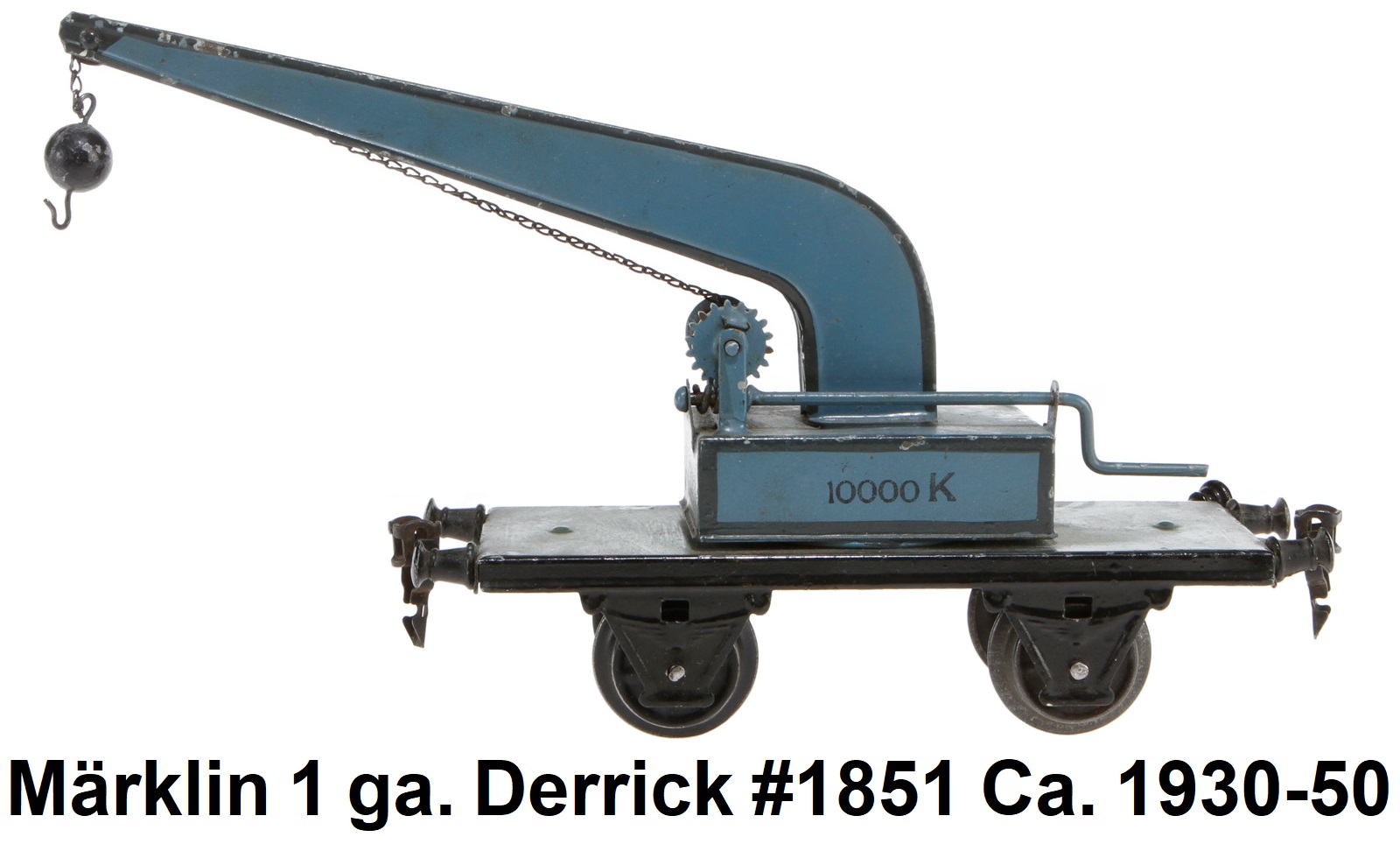 Märklin 1 gauge crane derrick car #1851 circa 1930-50