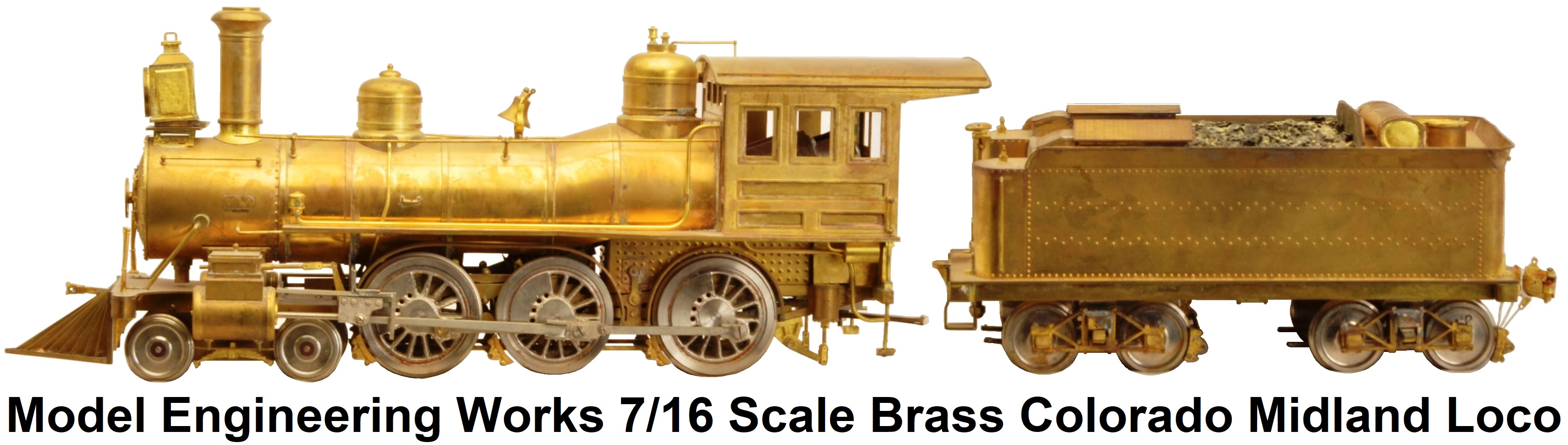 Model Engineering Works 7/16 Scale brass import Colorado Midland RR #25 4-6-0 Ten Wheeler