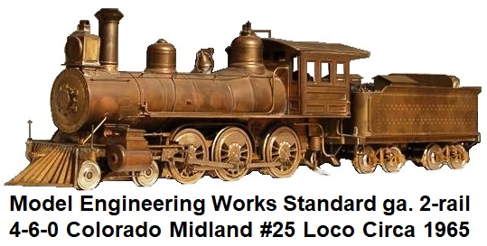 Model Engineering Works Standard gauge 2-rail Colorado Midland #25 4-6-0 Loco and tender circa 1965