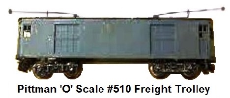 Pittman 'O' gauge Freight Trolley Circa 1952