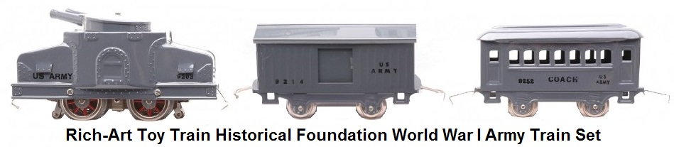 Rich-Art #ED926 Deluxe Military Train Set made for the Toy Train Historical Foundation