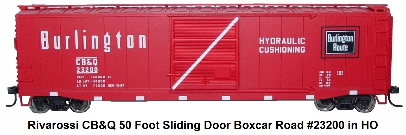 Rivarossi CB&Q 50 Foot Sliding Door Boxcar #23200 in HO gauge
