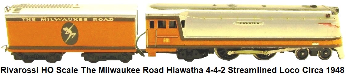Rivarossi HO Scale The Milwaukee Road Hiawatha 4-4-2 Streamlined Loco circa 1948