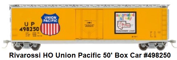 Rivarossi Union Pacific 50' Plug Door Box Car #498250 in HO Scale