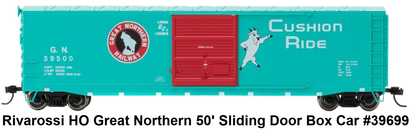 Rivarossi Great Northern Sliding Door Box Car #39699 in HO Scale