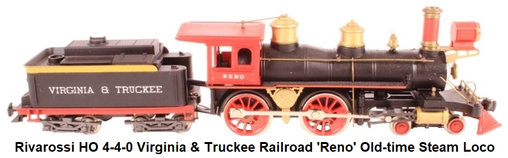 Rivarossi HO gauge 4-4-0 Virginia & Truckee Railroad 'Reno' Old Time Steam Locomotive