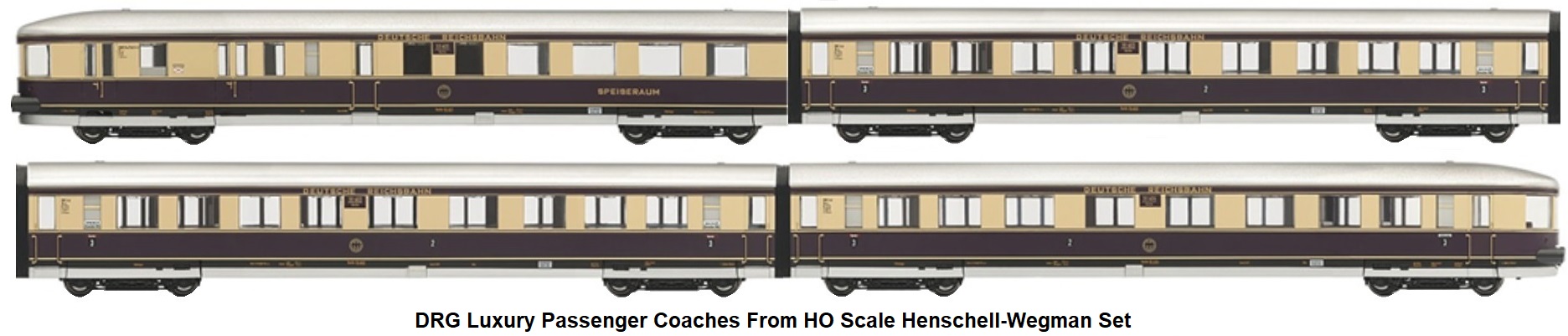 Rivarossi HO gauge Henschell-Wegmann 4-6-4T Streamlined Passenger train set