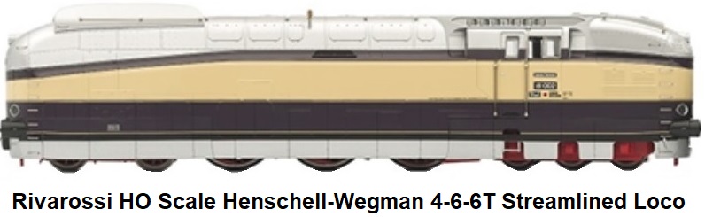 Rivarossi HO gauge 4-6-6T Henschell-Wegman Streamlined Locomotive in DRG livery