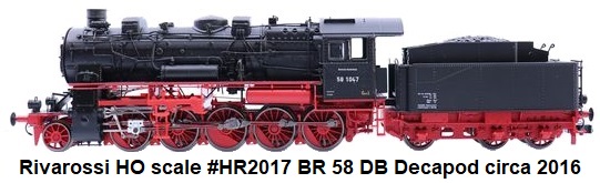 Rivarossi HO scale #HR2017 BR 58 DB Decapod Steam locomotive with tender circa 2016