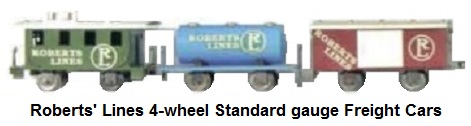 Roberts' Lines Standard gauge 4-wheel freight cars