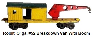 Robilt 'O' gauge #52 Breakdown Van with boom