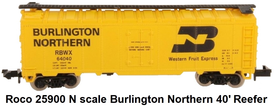 Roco 25900 N Scale 40' Boxcar Burlington Northern BN WFE RBWX #64040