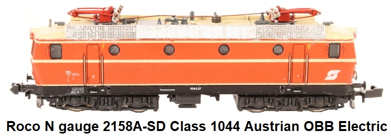 Roco N gauge 2158A-SD Class 1044 Electric Locomotive of the Austrian OBB