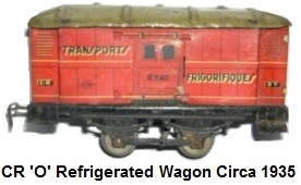Rossignol CR 'O' gauge tinplate litho refrigerated transport wagon circa 1935